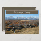 山牧場告別式の葬式の招待状 招待状 (正面/裏面)