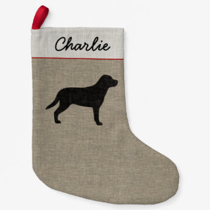 山犬のシルエットのSwissyのより素晴らしいスイスクリスマス スモールクリスマスストッキング