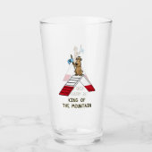山犬の敏捷性のチャンピオンキングおもしろい タンブラーグラス (正面)