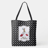 山犬の敏捷性のチャンピオンキングおもしろい トートバッグ (裏面)