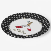 山犬の敏捷性のチャンピオンキングおもしろい ペーパープレート (アングル)