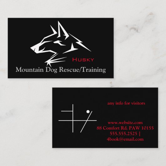 山犬の救助か訓練 名刺 (正面/裏面)