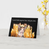 山猫の誕生日を過ごす カード (黄色い花)