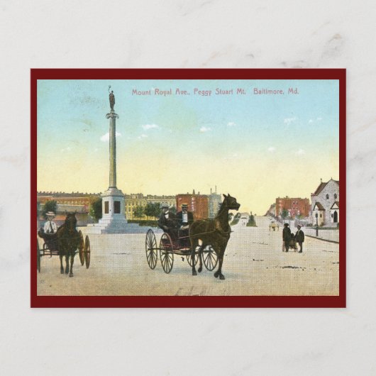 山王室のアヴェ、ボルチモアヴィンテージ ポストカード (正面)
