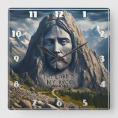 山王陛下は我が岩なり スクエア壁時計 (正面)