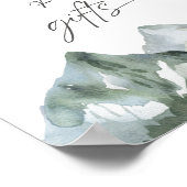 山男の子の赤ちゃんシャワーカードとギフトサイン ポスター (角)