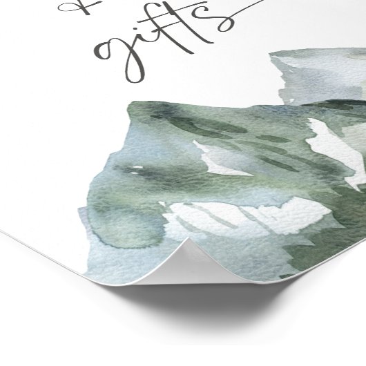 山男の子の赤ちゃんシャワーカードとギフトサイン ポスター (角)