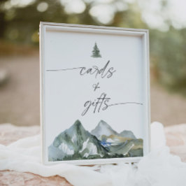 山男の子の赤ちゃんシャワーカードとギフトサイン ポスター