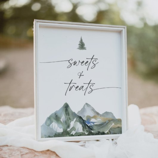 山男の子の赤ちゃんシャワー甘いお菓子とお菓子のサイン ポスター