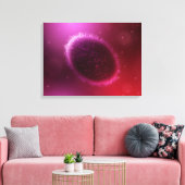 山痘の顕微鏡的見解1 キャンバスプリント (インサイチュ (リビング))