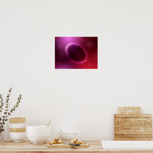 山痘の顕微鏡的見解1 ポスター (キッチン)