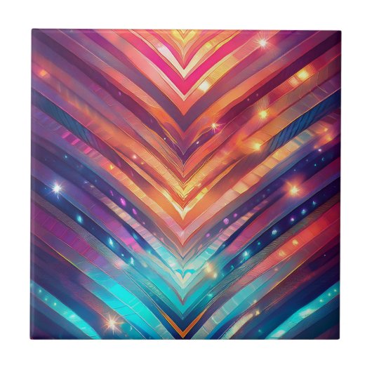 山白熱［赤熱］光を放つ形 タイル (正面)