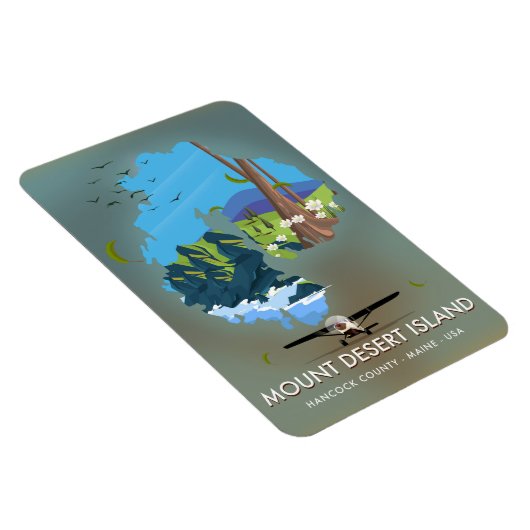 山砂漠の島，ハンコック郡，メイン州，アメリカ， マグネット (右側)