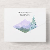 山砂漠素朴結婚の オールインワン招待状 (裏面)