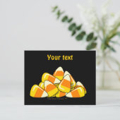 山積みのキャンディコーンハロウィンテンプレート ポストカード (スタンド正面)