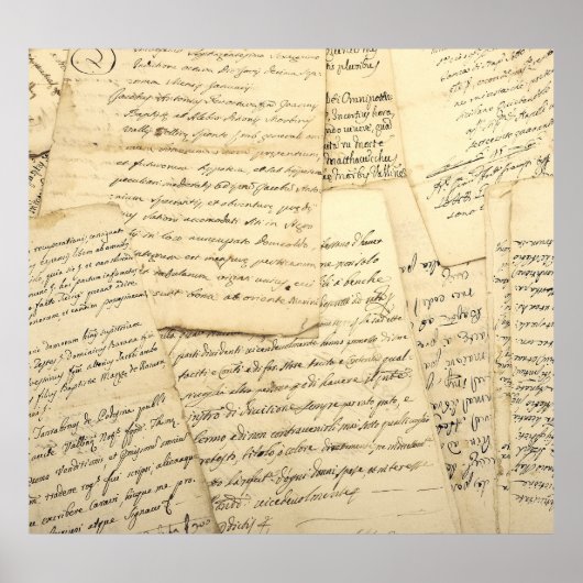 山積みの古いヴィンテージ写本 ポスター (正面)