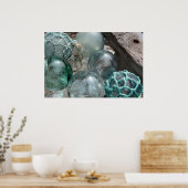 山積みガラス魚釣り ポスター (キッチン)