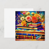 山積みヴィンテージ図書花 (正面/裏面)