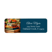 山積みヴィンテージ本かわいらし花