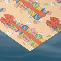 山積み和文様レトロティッシュペーパー