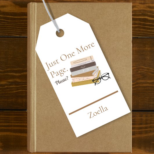 山積み本パーソナライズされた読集 ギフトタグ