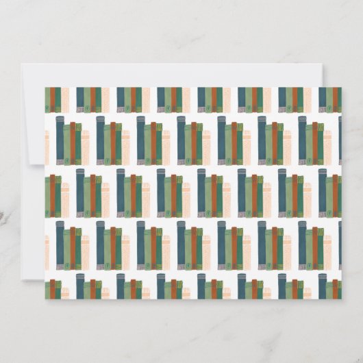 山積み本頭が切れる卒業発表 案内状 (裏面)