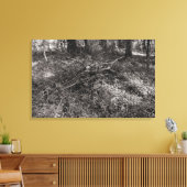 山積み棒 – 暖かい色調の黒と白 キャンバスプリント (インサイチュ (リビング))