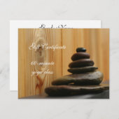 山積み瞑想石のギフト証明書 (正面/裏面)