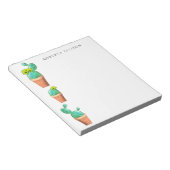 山積み鉢植えサボテン黄色い花カスタム咲き ノートパッド (アングル)