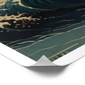 山素晴らし日本の水の色のウォールアート ポスター (角)