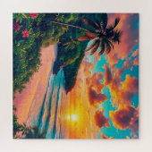 山素晴らし湖の風景。 ジグソーパズル (横)