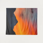 山素晴らし鮮やかの夕日 タペストリー (正面(横))