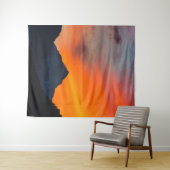 山素晴らし鮮やかの夕日 タペストリー (インサイチュ(横))