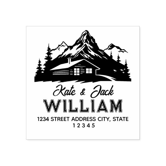 山素朴とパインズ結婚差出人住所ル ラバースタンプ (インプリント)