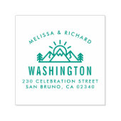 山素朴とパインフォレスト差出人住所 セルフインキングスタンプ (デザイン)