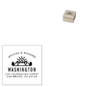 山素朴とパインフォレスト差出人住所 ラバースタンプ (押印)