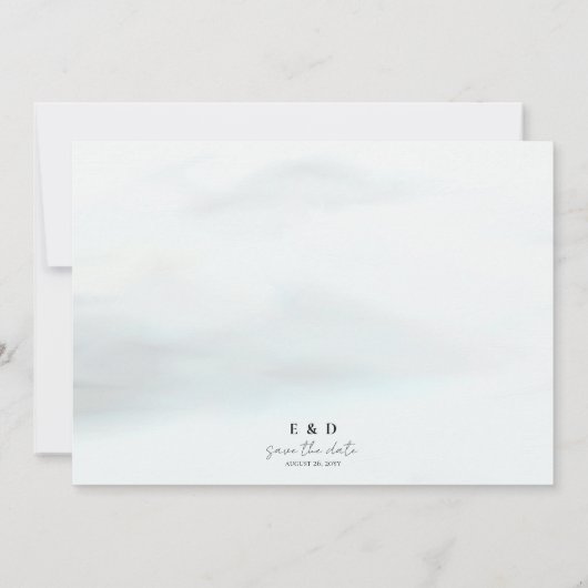 山素朴と木の水色ほこりっぽい青 セーブザデート (裏面)