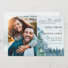 山素朴と木の水色ほこりっぽい青 セーブザデート