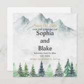 山素朴と森の水の色の結婚Sav セーブザデート (正面/裏面)