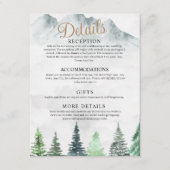 山素朴と森の水の色結婚の エンクロージャーカード (正面)