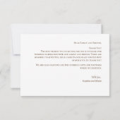 山素朴と森の水の色結婚の サンキューカード (裏面)