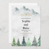 山素朴と森の水の色結婚の セーブザデート (正面/裏面)