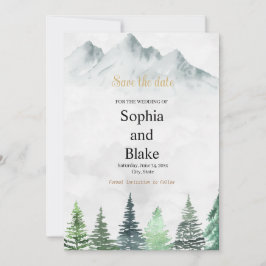 山素朴と森の水の色結婚の セーブザデート