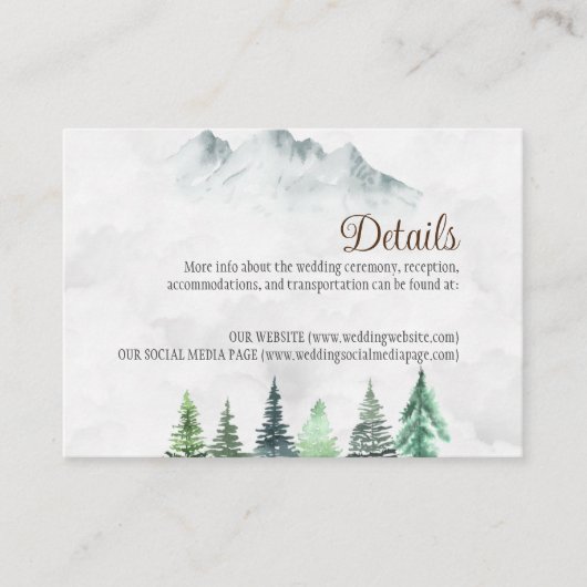 山素朴と森の水色 エンクロージャーカード (正面)