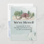 山素朴のキャビン引っ越しました 案内ポストカード (正面/裏面)