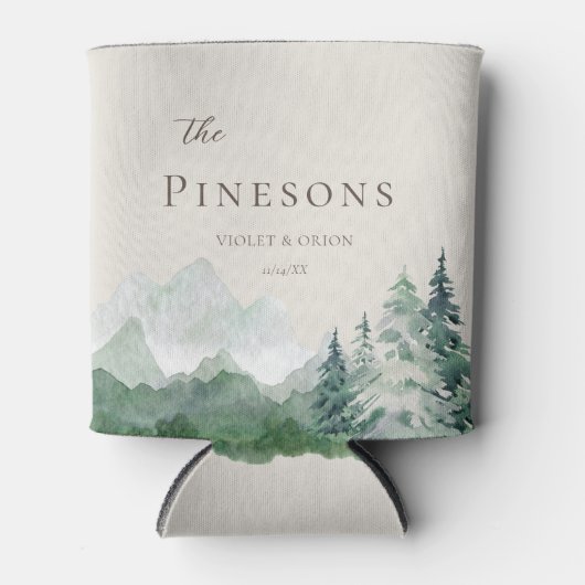 山素朴の冒険が結婚式の引き出物 缶クーラー (正面)