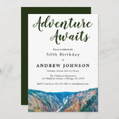山素朴の冒険が誕生日パーティーを待つ 招待状 (正面/裏面)