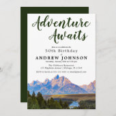 山素朴の冒険が誕生日パーティーを待つ 招待状 (正面/裏面)
