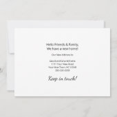 山素朴の写真の新しい自宅住所の変更 案内状 (裏面)