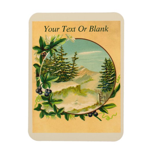 山素朴の景色 マグネット (縦)